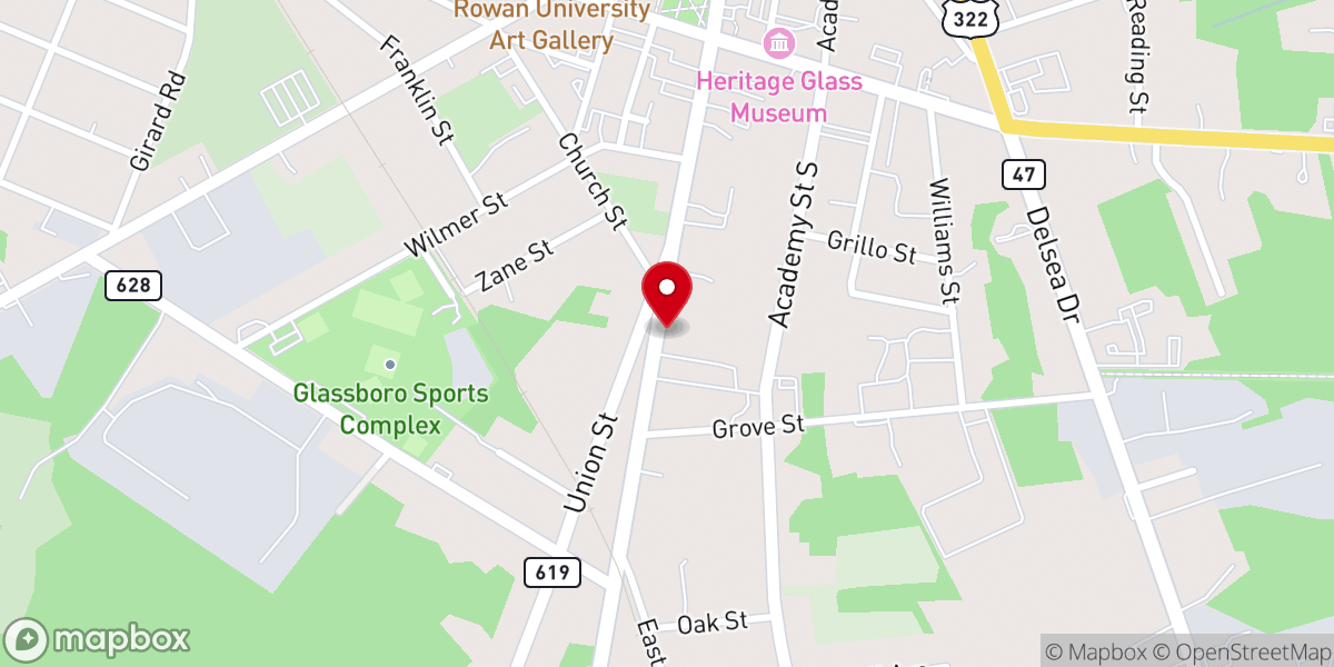 Map showing location of Bethlehem United Church-Christ