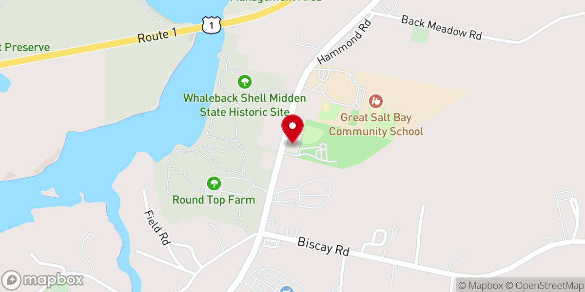 Map showing location of Midcoast Christian Fellowship