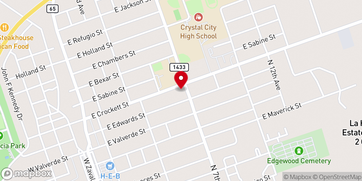 Map showing location of Gilgal House of Prayer, RCCG Crystal City Church