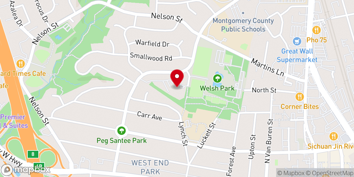 Map showing location of Unitarian Universalist Congregation of Rockville