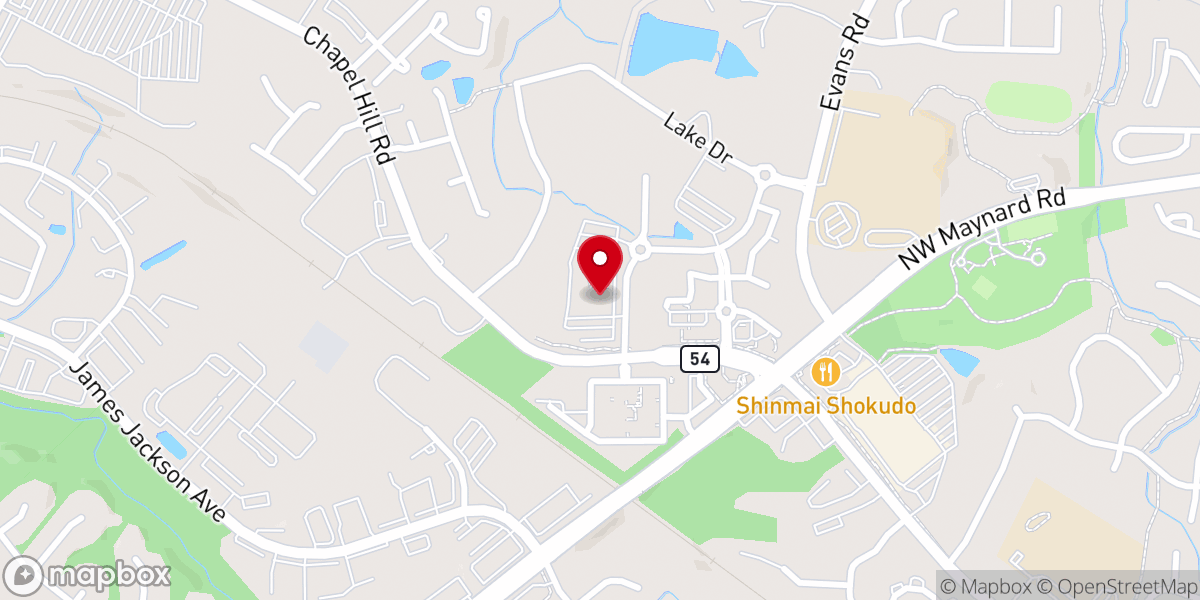 Map showing location of Raleigh Chinese Christian Church