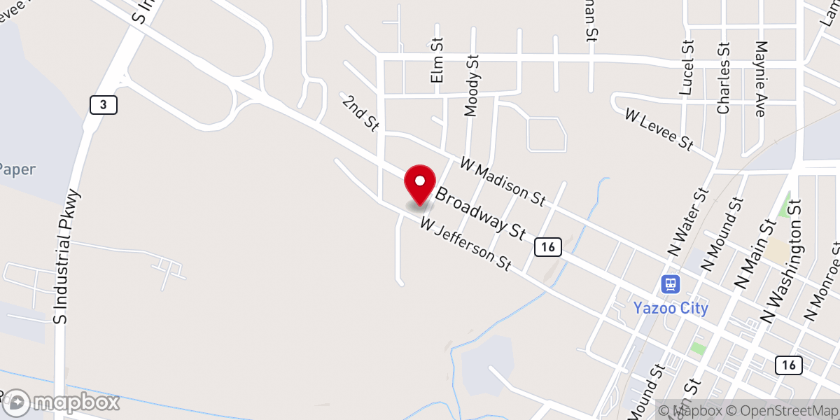 Map showing location of New Calvary Missionary Baptist
