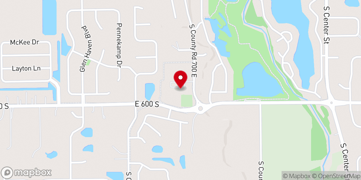 Map showing location of Center Community Church