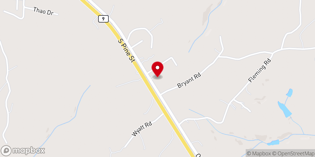 Map showing location of Tate Memorial Baptist Church