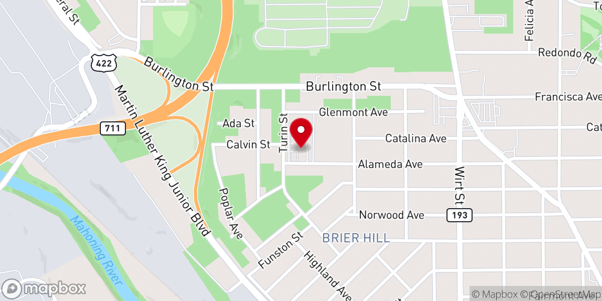 Map showing location of Saint Anthony of Padua Church