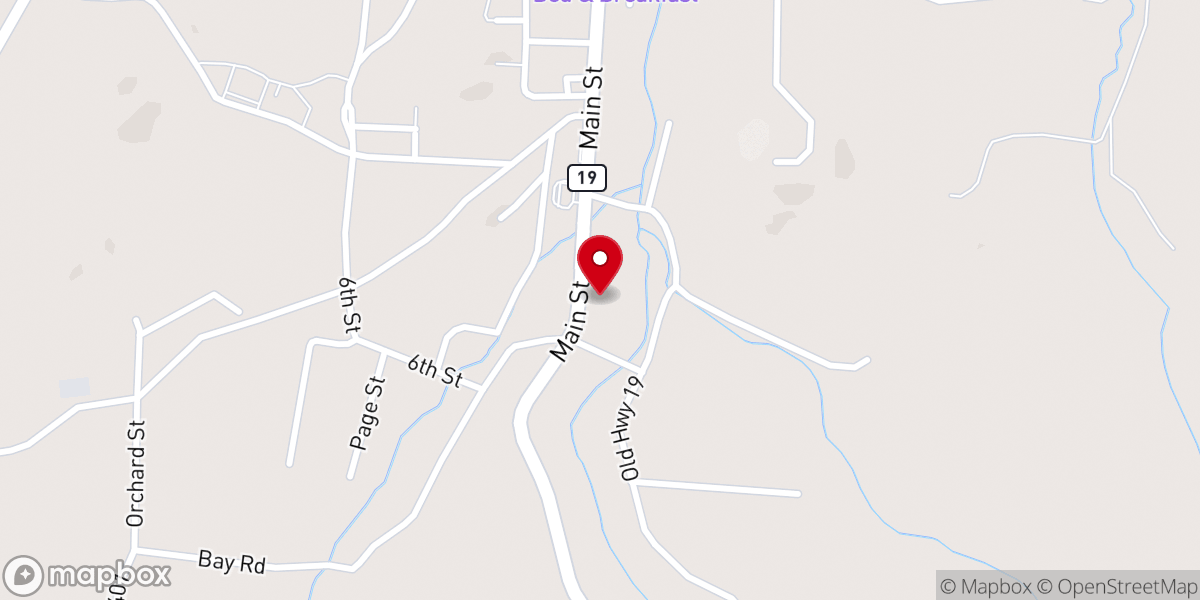Map showing location of Jack’s Fork Country Church