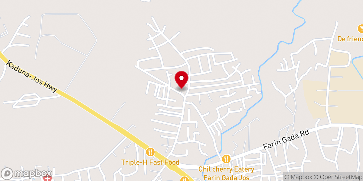 Map showing location of ST JUDE ANGLICAN CHURCH FARIN GADA JOS