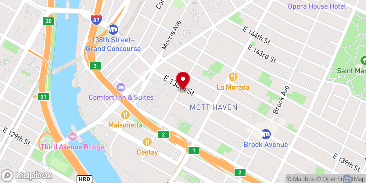 Map showing location of Saint Jerome's Roman Catholic Church
