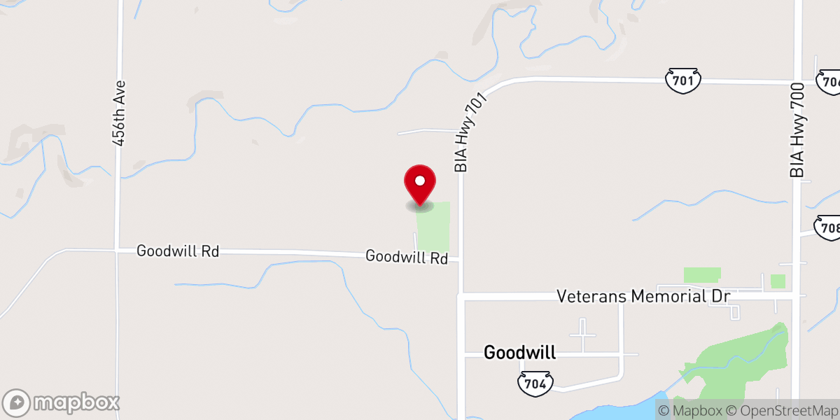 Map showing location of Goodwill Church