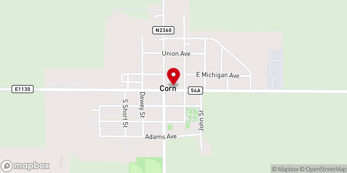 Map showing location of Calvary Baptist Church
