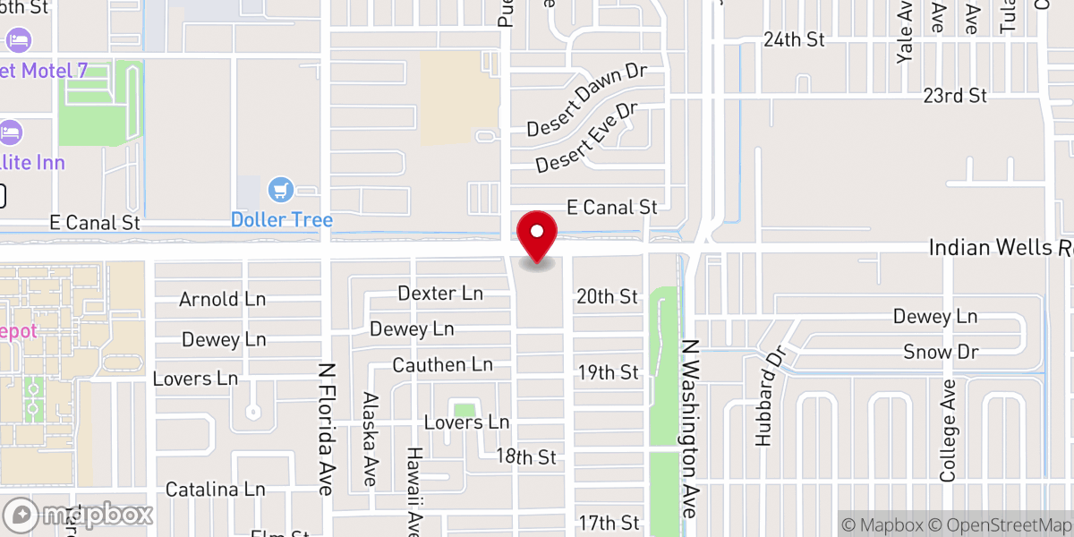 Map showing location of Calvary Baptist Church