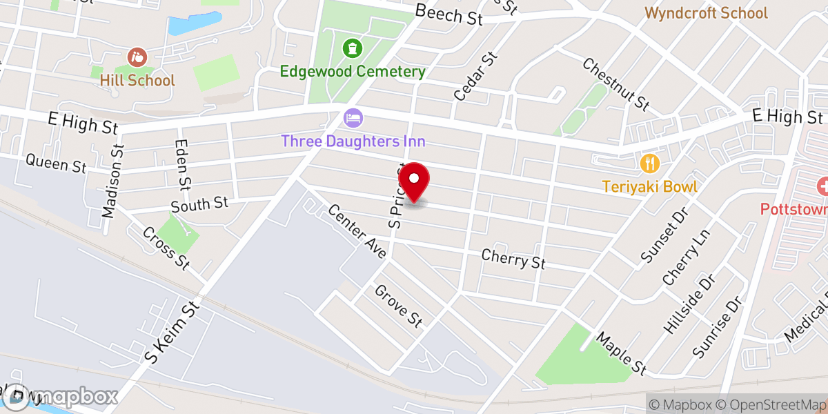 Map showing location of Higher Ground Church International
