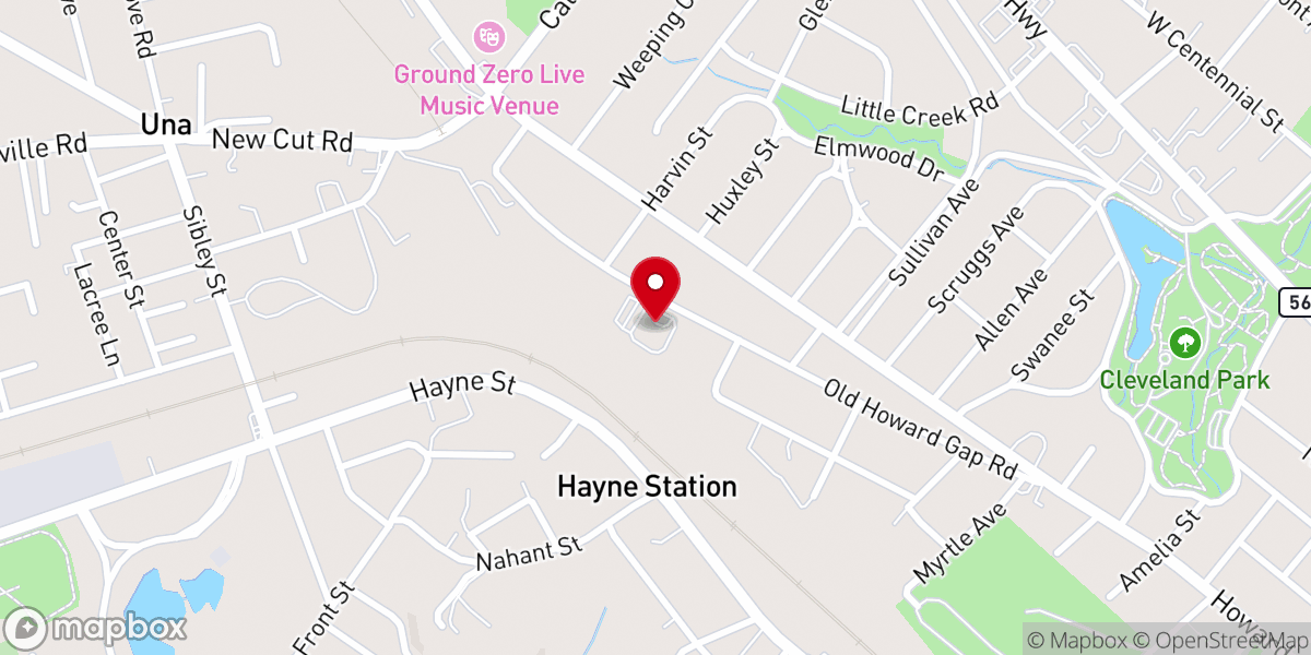 Map showing location of St Paul Baptist Church