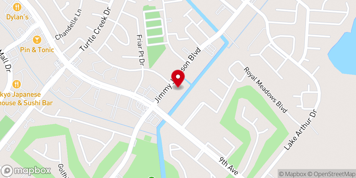 Map showing location of Brighter Day Church