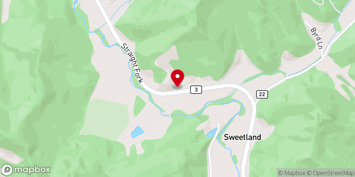Map showing location of Middle Fork Church