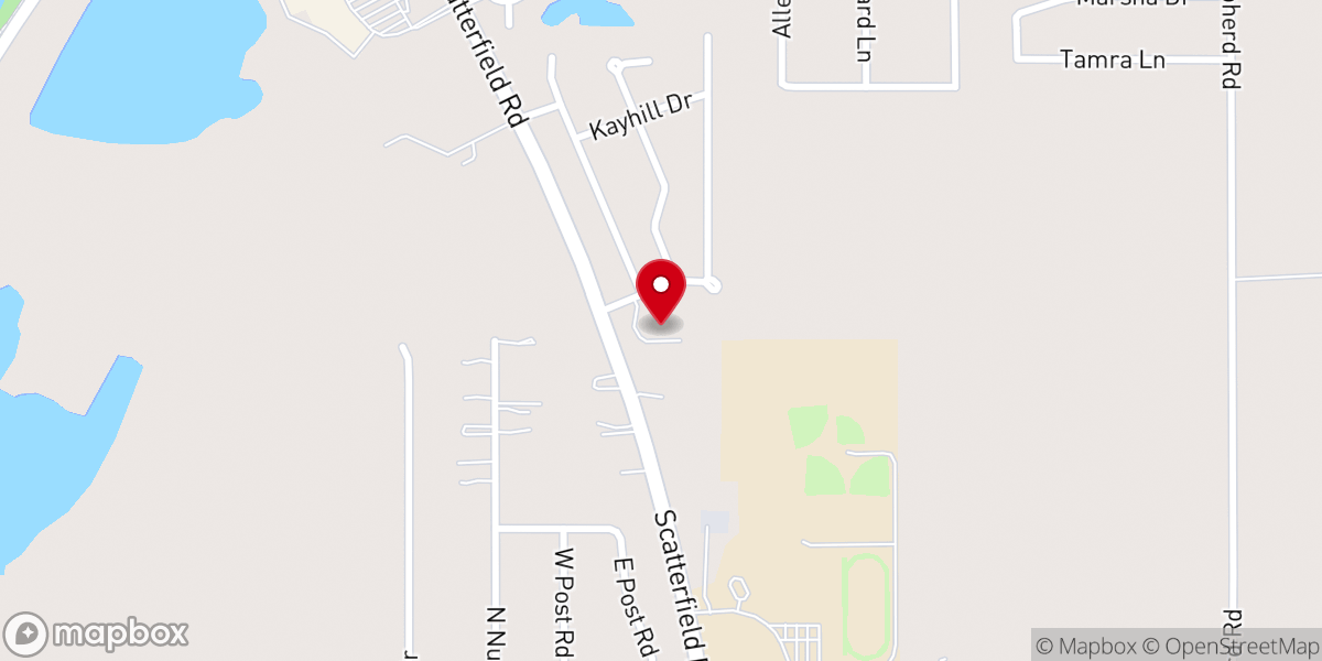 Map showing location of Alexandria Church of Christ