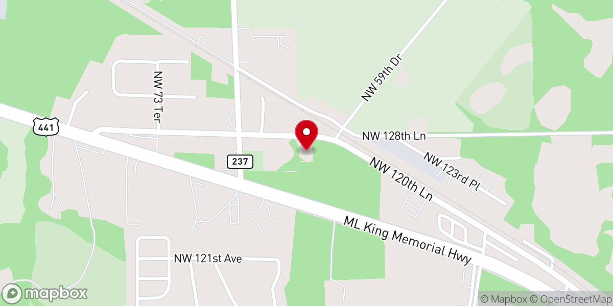 Map showing location of Hague Baptist Church