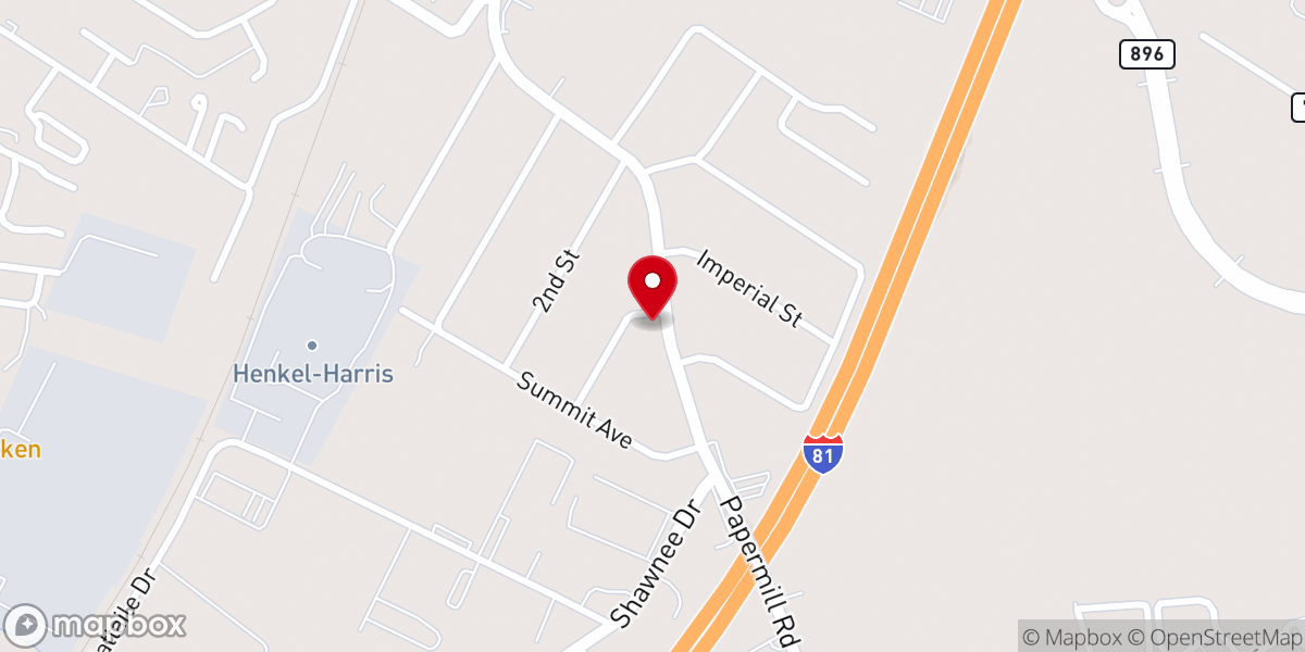 Map showing location of Winchester Wesleyan Church