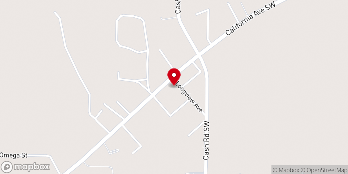 Map showing location of Grace Baptist Church