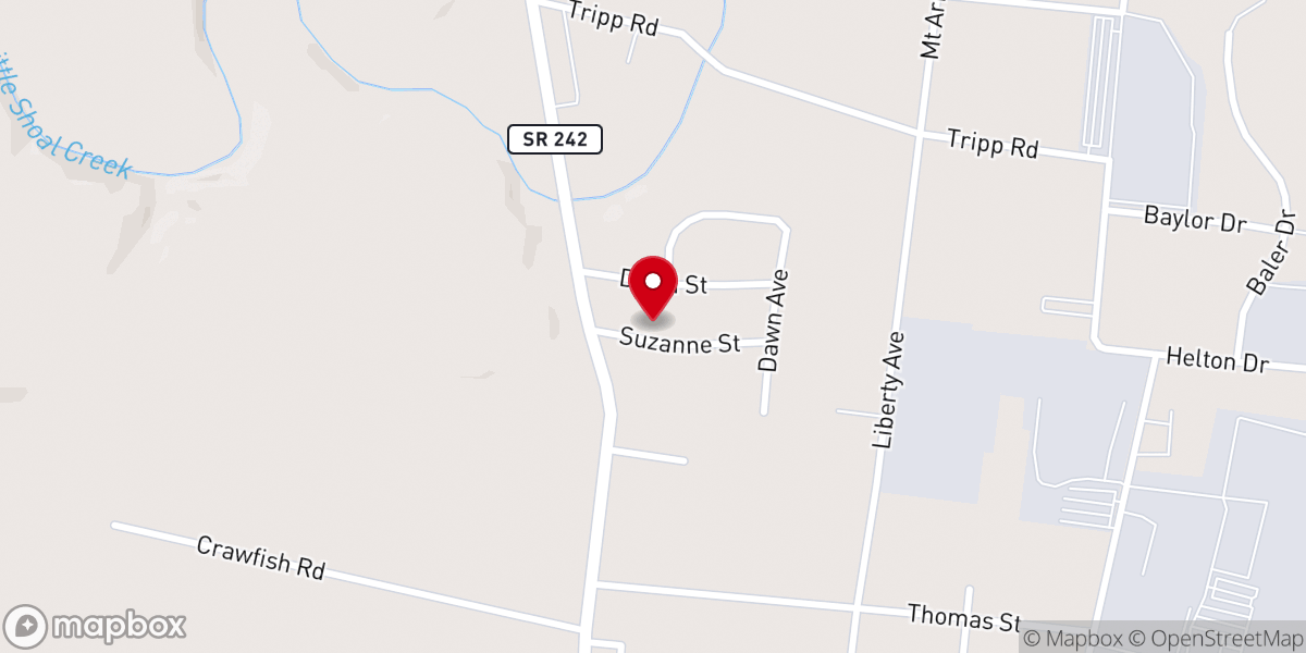 Map showing location of Greater Tabernacle Baptist Church