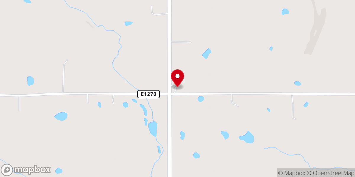Map showing location of Big Springs Church