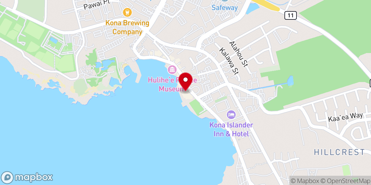 Map showing location of Kona Coast Fellowship