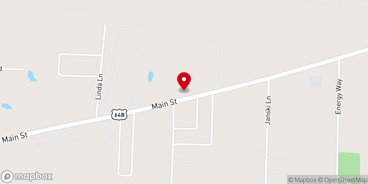 Map showing location of New Life Pentecostal Church