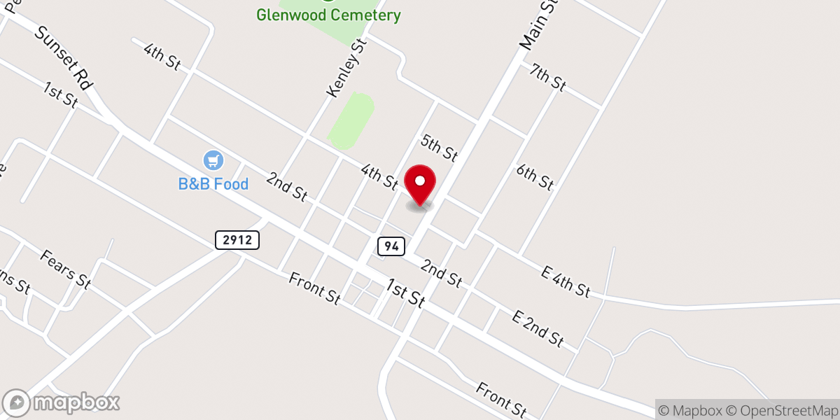 Map showing location of Groveton Church of Christ