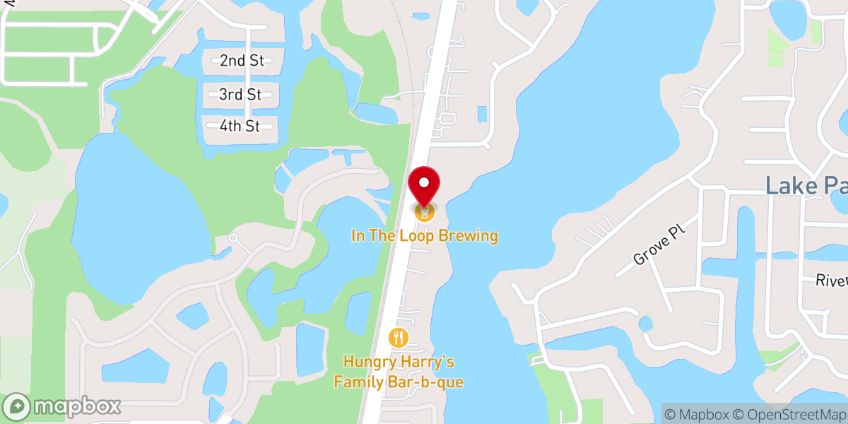 Map showing location of In the Loop Brewing