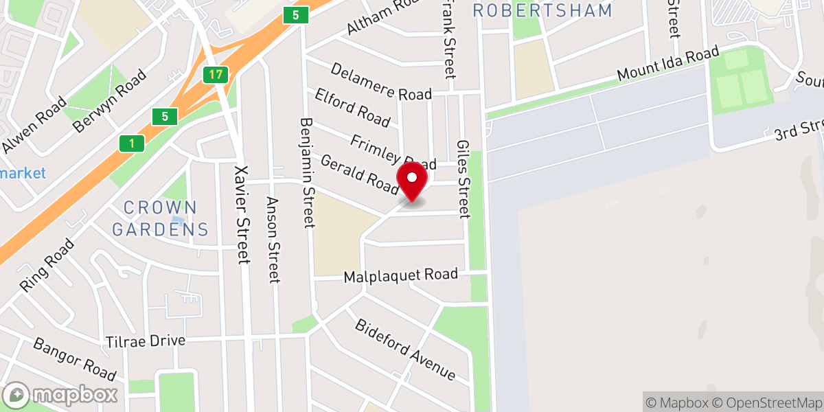 Map showing location of St. John Bosco Catholic Church