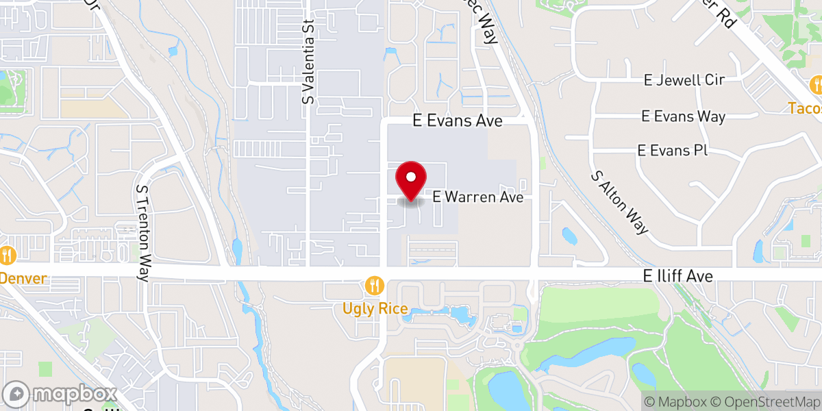 Map showing location of Denver Korean Church