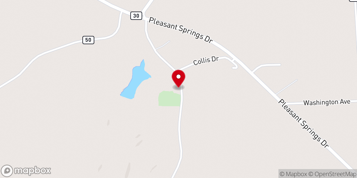 Map showing location of Shady Grove Missionary Baptist Church
