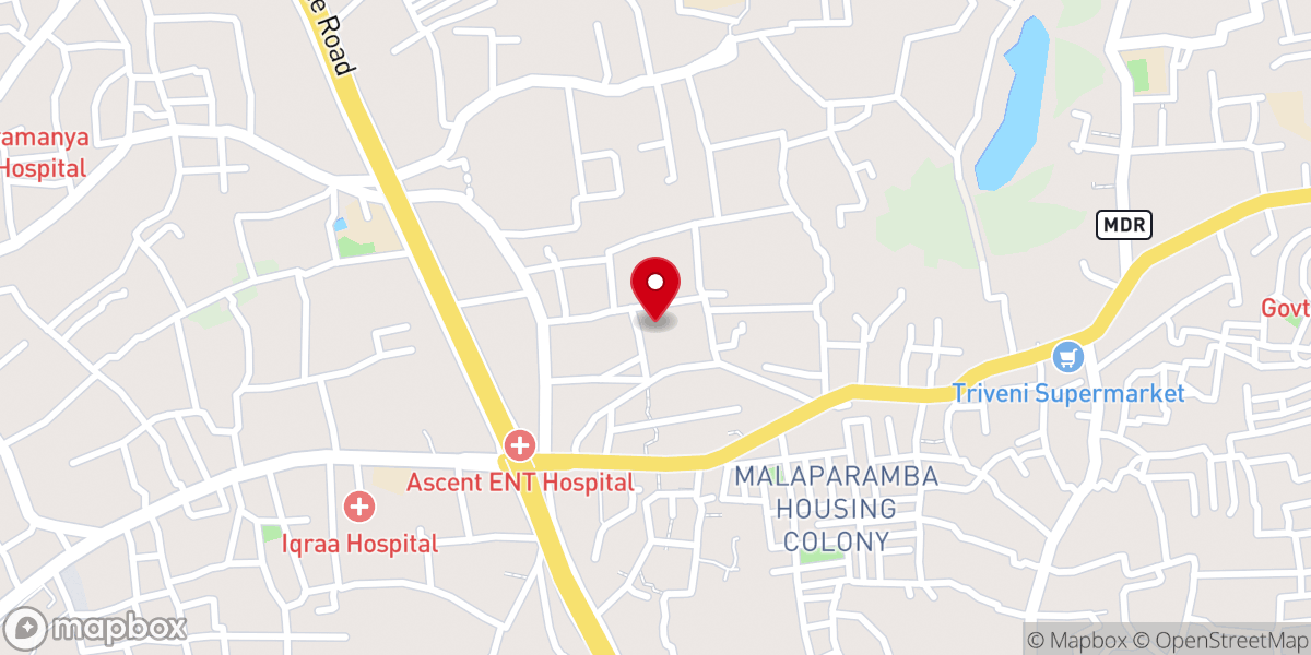 Map showing location of Roman Catholic Archdiocese of Calicut
