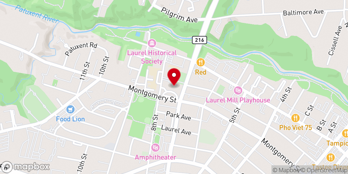 Map showing location of New Life Christian Center
