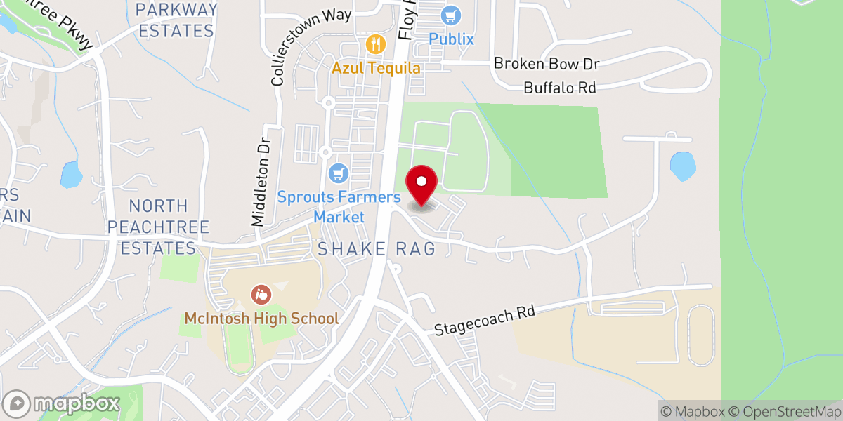 Map showing location of Carriage Lane Presbyterian Church