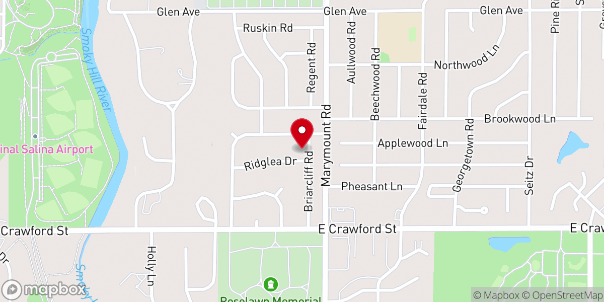 Map showing location of Central Baptist Church