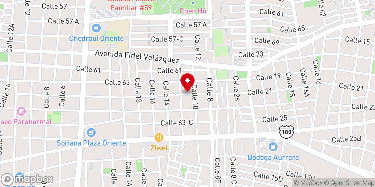 Map showing location of Centro Cristiano Misiones Transmundiales Mérida
