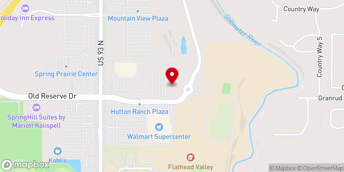Map showing location of Reliance Church