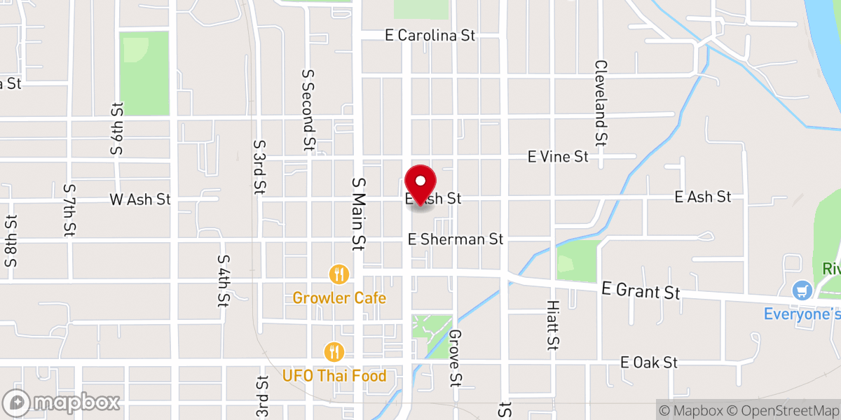 Map showing location of Lebanon Calvary Chapel