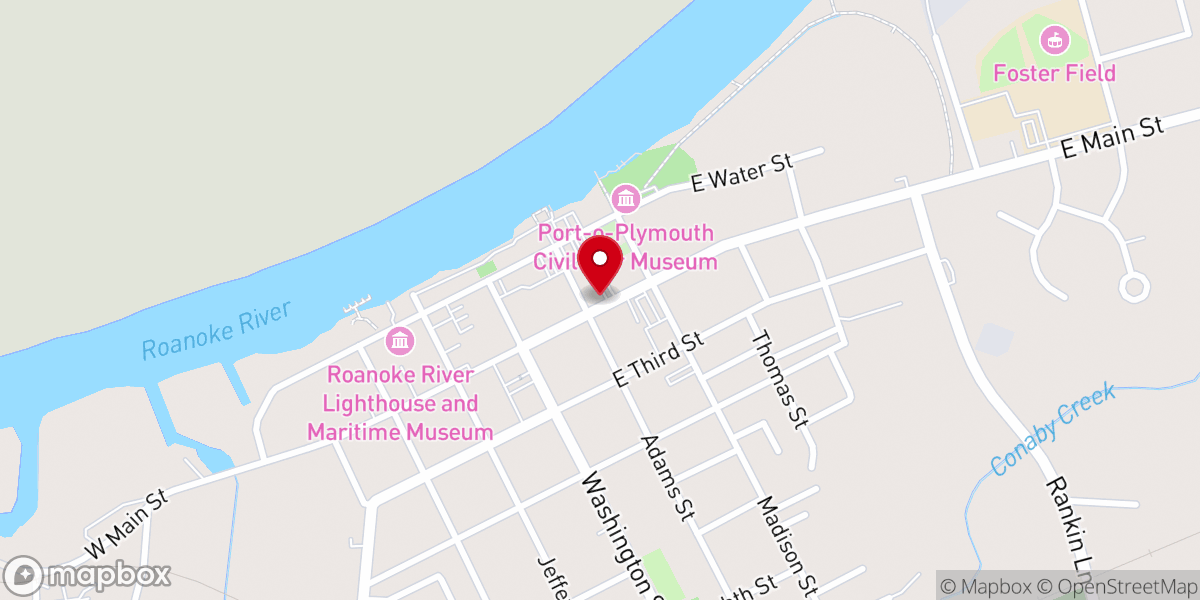 Map showing location of Plymouth Methodist Episocal Church