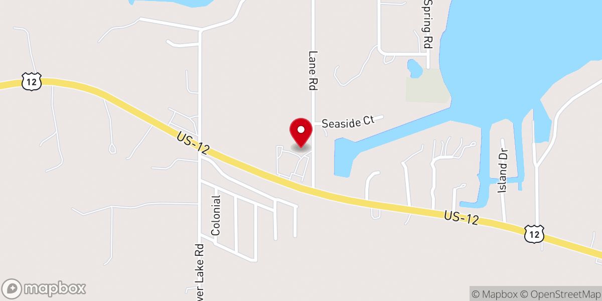 Map showing location of Our Lady of the Lake Catholic