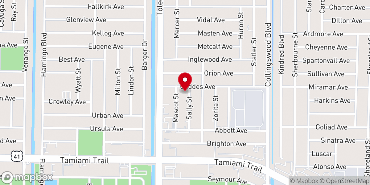 Map showing location of Hope Apostolic United Pentecostal Church
