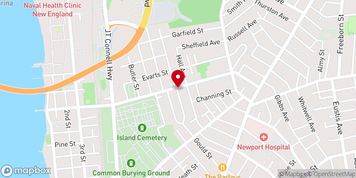 Map showing location of Mount Zion African Methodist Episcopal Church