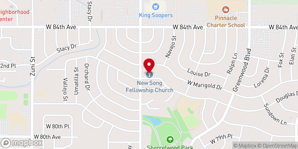 Map showing location of New Song Fellowship Church