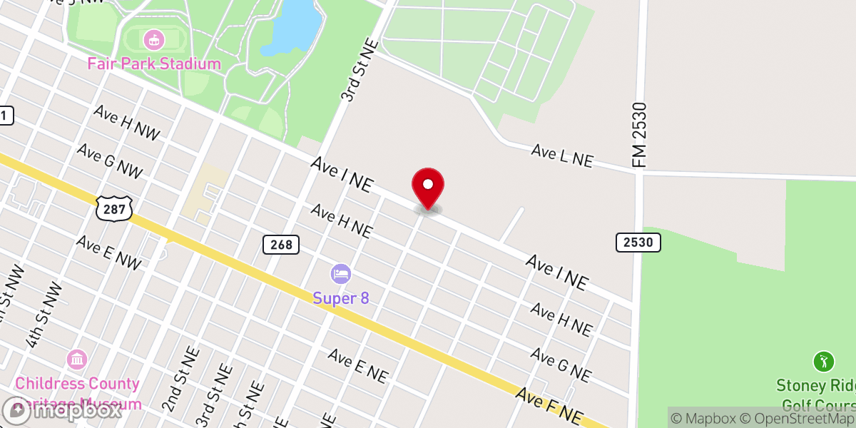 Map showing location of New Hope Baptist Church