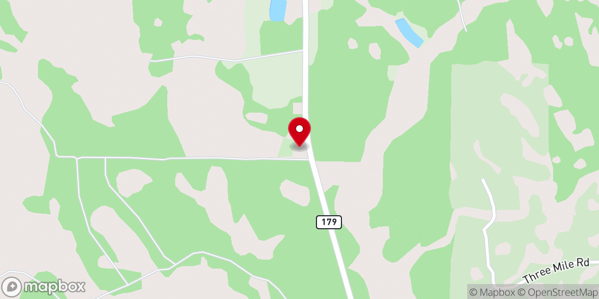 Map showing location of Harris Chapel Holiness Church