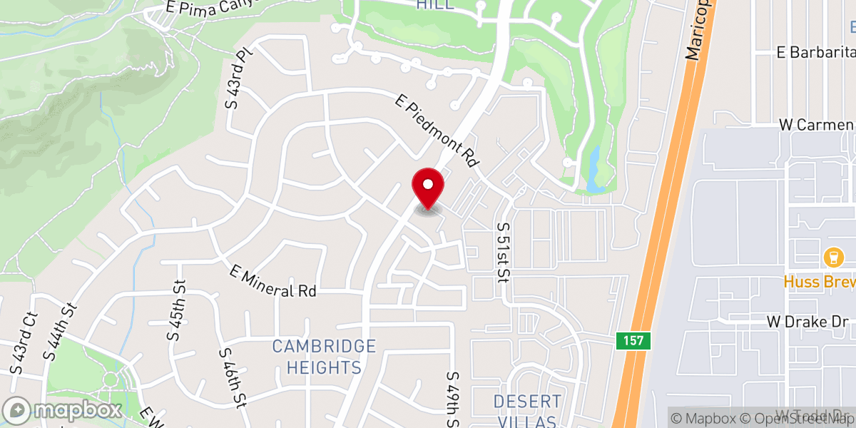 Map showing location of Pima Canyon Church