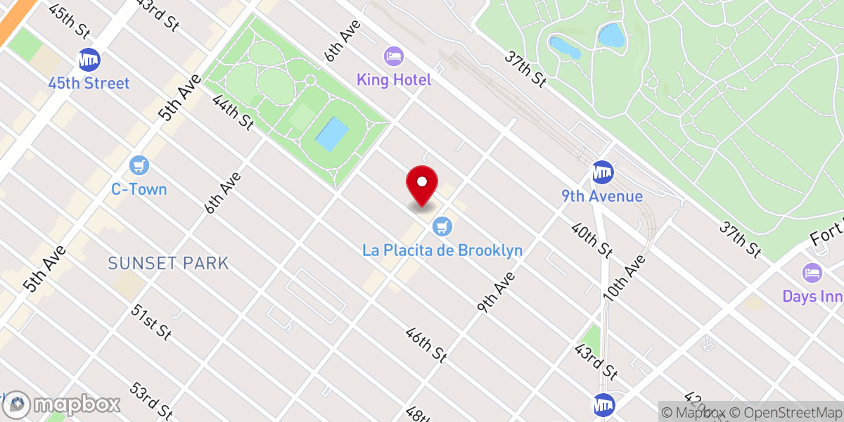 Map showing location of Good News Brooklyn New York Church