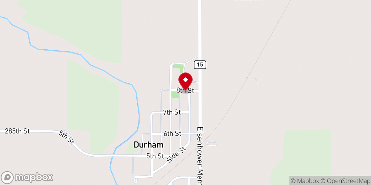 Map showing location of First Baptist Church