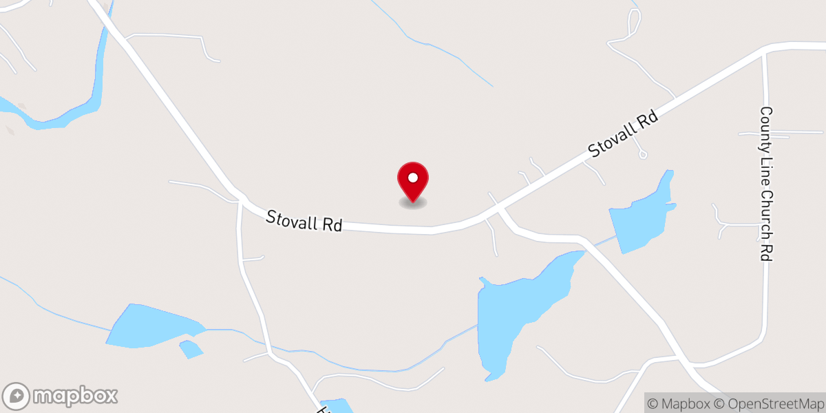 Map showing location of Creekside Baptist Church